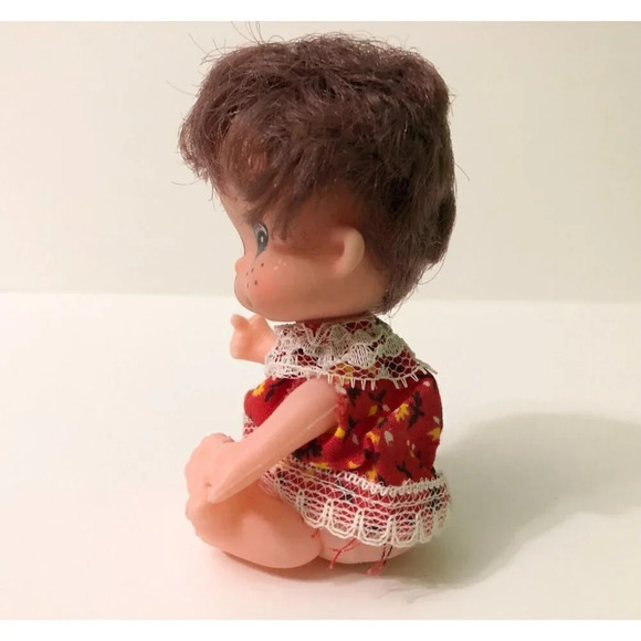 Vintage  Sweet Things Woozie Doll Brunette Freckles 4 Inch Tall Doll - Picture 4 of 16
